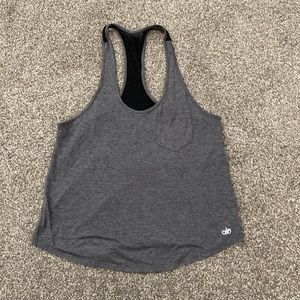 XS Alo Yoga racerback mesh tank